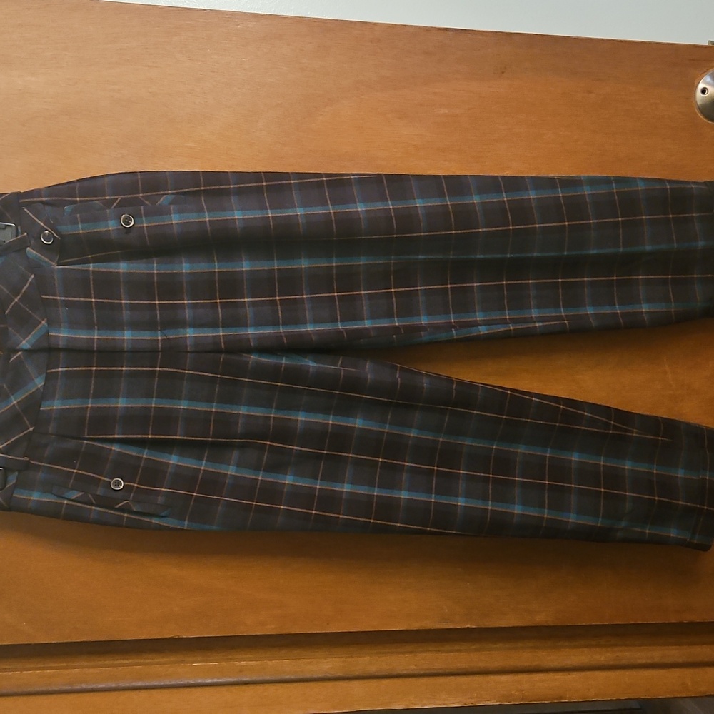 Anthropologie Cartonnier Plaid High-Waisted Trousers SZ 0